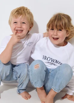 Sudadera bordada manga ranglan kids*Brownie New
