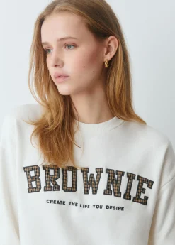 Sudadera parche cuadros*Brownie Hot