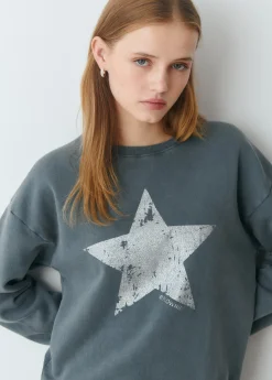 Sudadera print posicional estrella*Brownie Clearance
