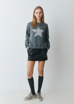 Sudadera print posicional estrella*Brownie Clearance