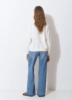 Sudadera print texto manga ranglan*Brownie Sale