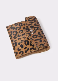 Tarjetero solapa piel estampado animal*Brownie