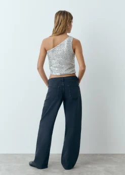 Top asimétrico lentejuelas*Brownie Online