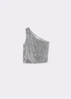 Top asimétrico lentejuelas*Brownie Online