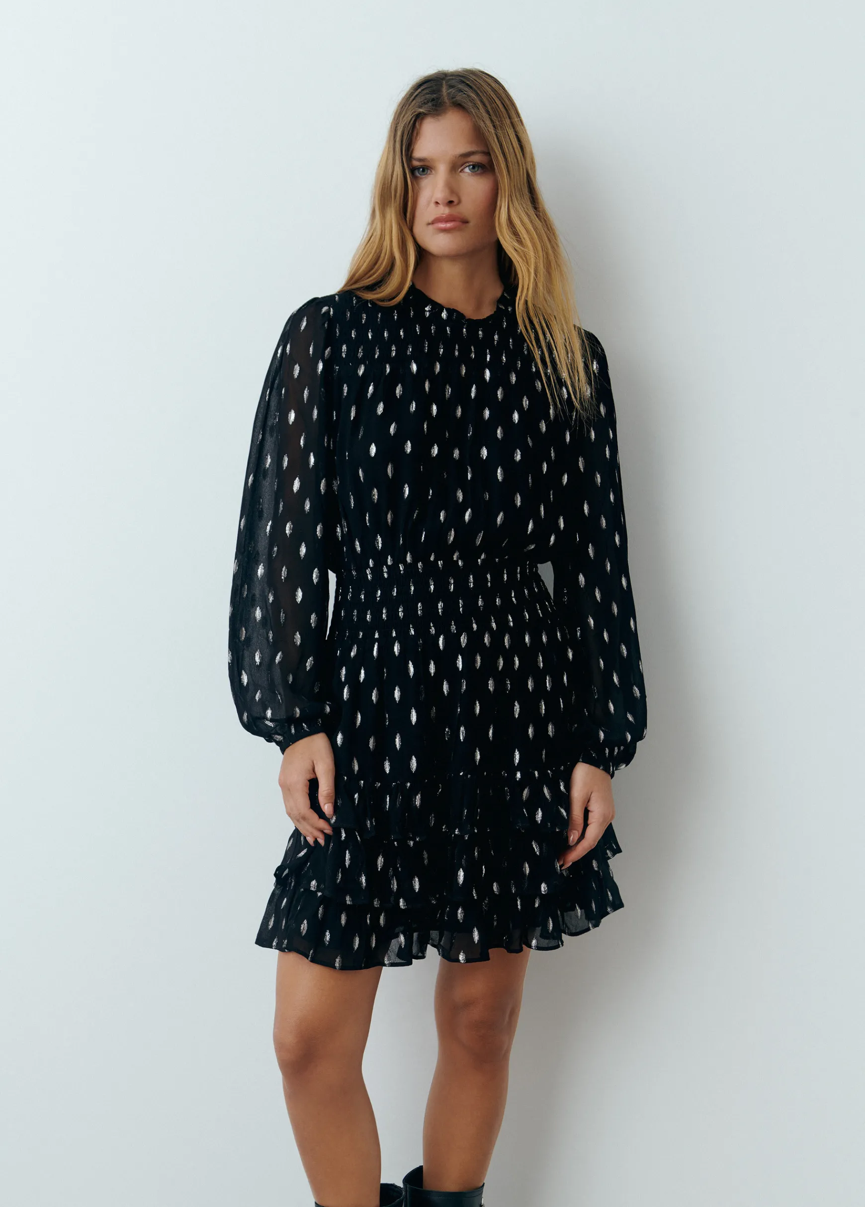 Vestido brillo smock cintura*Brownie Clearance