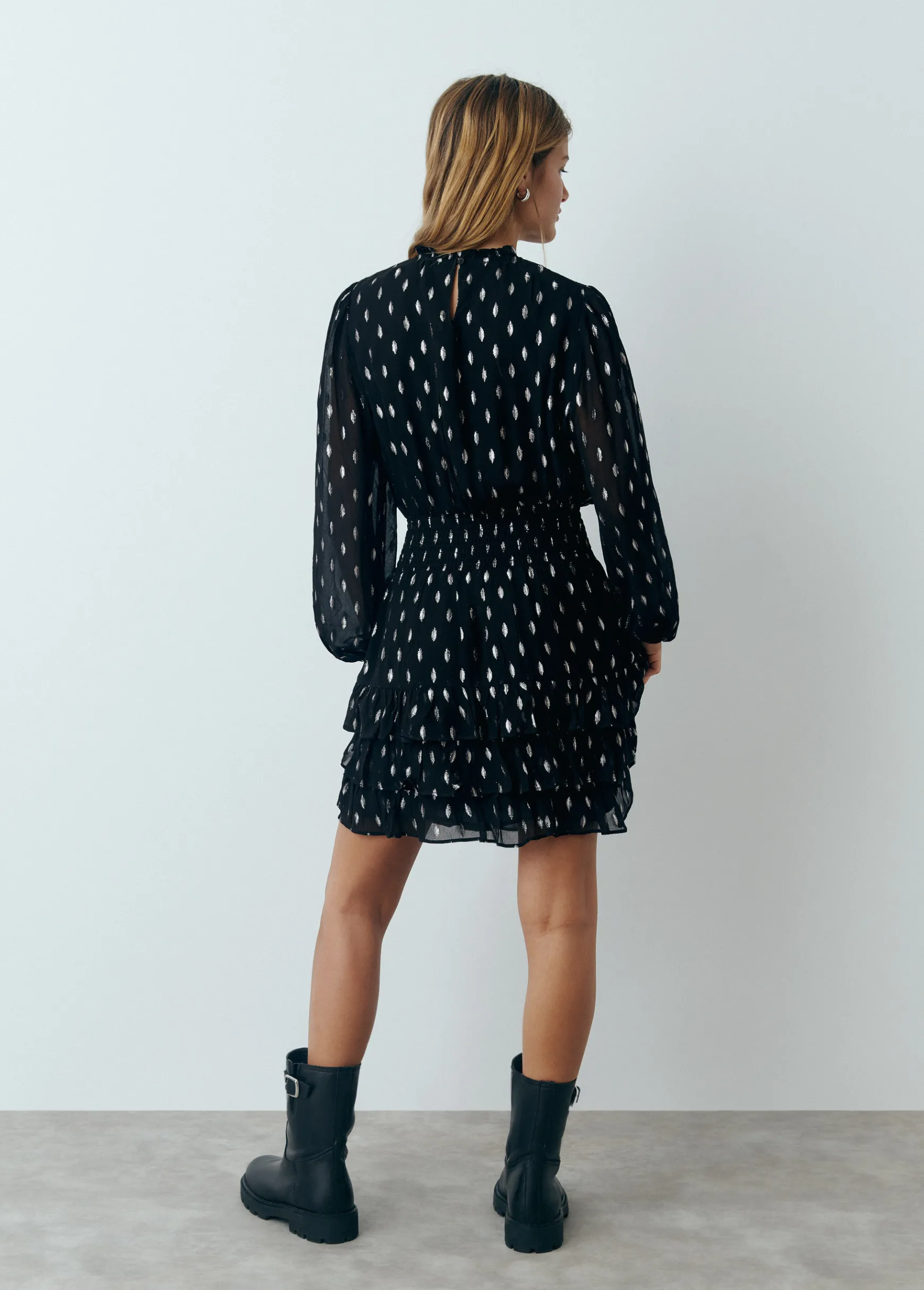 Vestido brillo smock cintura*Brownie Clearance