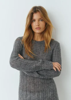 Vestido calado manga larga*Brownie New