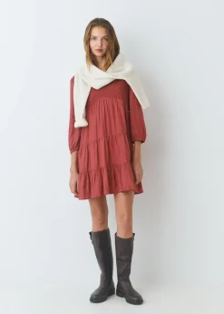 Vestido corto liso*Brownie Sale