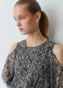 Vestido cut out brillo estampado*Brownie