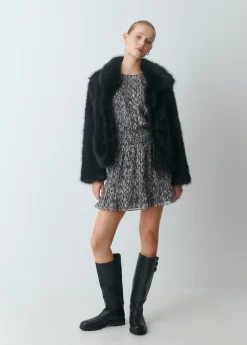 Vestido cut out brillo estampado*Brownie