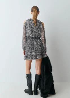 Vestido cut out brillo estampado*Brownie