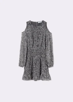 Vestido cut out brillo estampado*Brownie