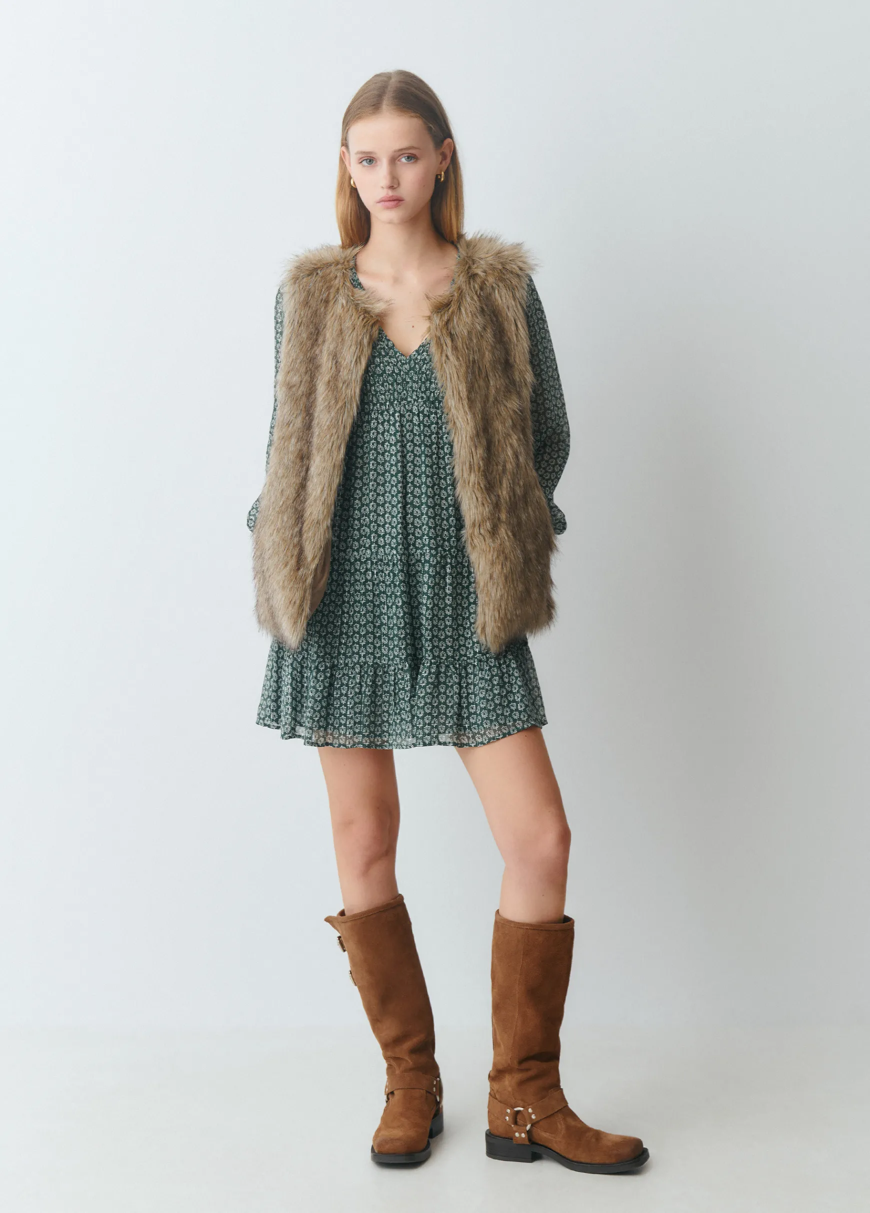 Vestido estampado bicolor*Brownie Outlet