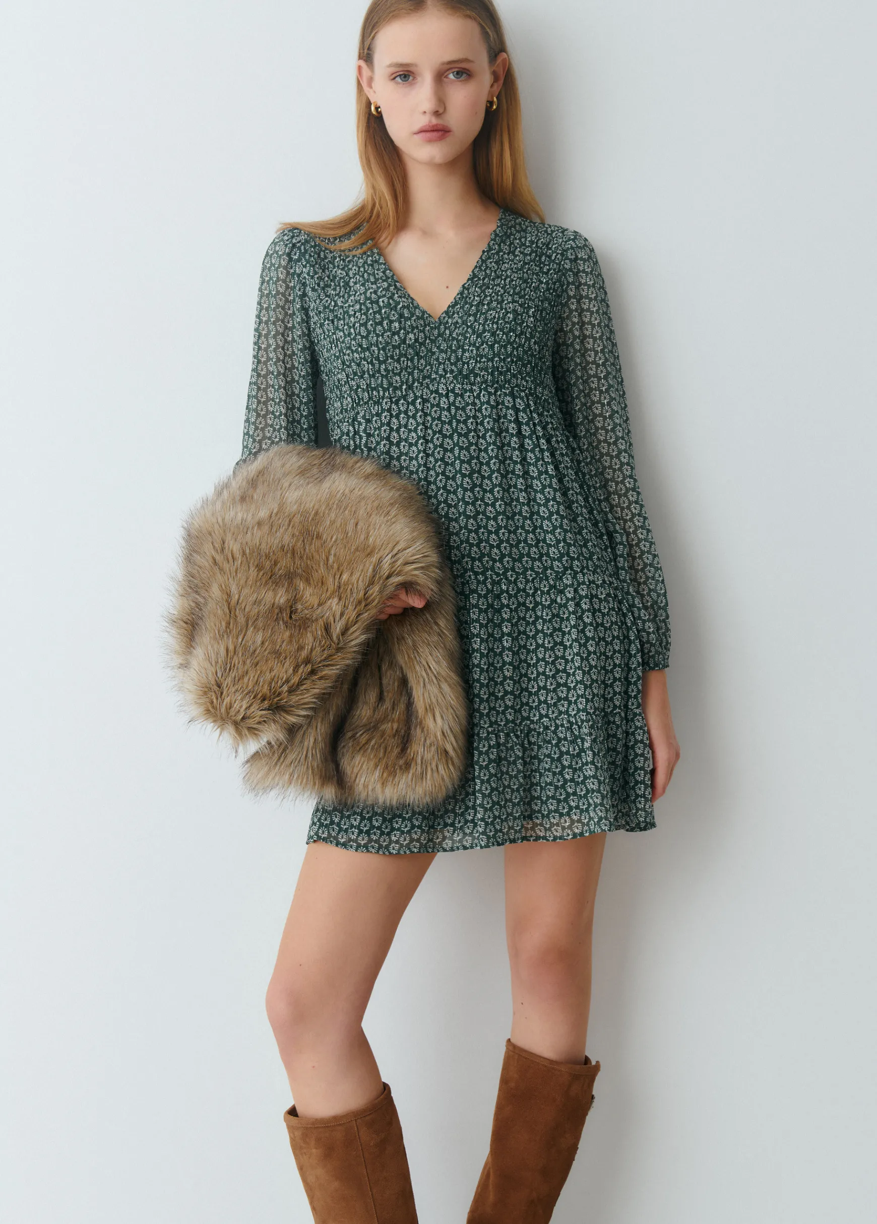 Vestido estampado bicolor*Brownie Outlet