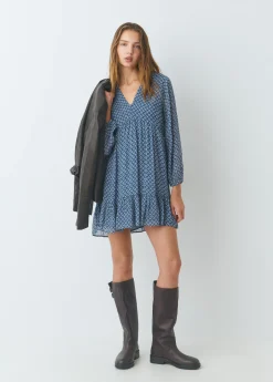 Vestido estampado fluido*Brownie Sale