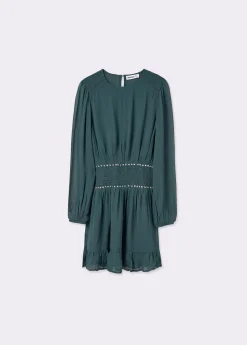 Vestido goma cintura detalle tachas*Brownie Clearance