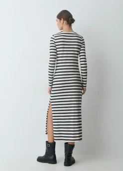 Vestido largo raya tejida*Brownie