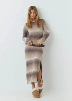 Vestido largo space dyed*Brownie