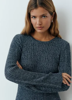 Vestido manga larga hilo metalizado*Brownie Discount