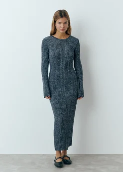 Vestido manga larga hilo metalizado*Brownie Discount