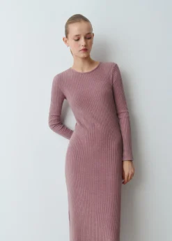 Vestido midi canalé*Brownie New