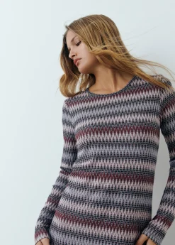 Vestido raya hilo metalizado*Brownie Clearance