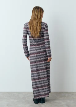 Vestido raya hilo metalizado*Brownie Clearance