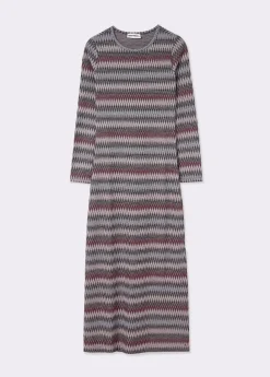 Vestido raya hilo metalizado*Brownie Clearance