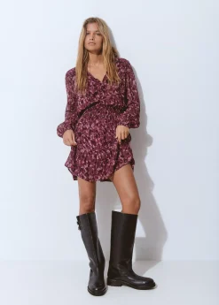 Vestido smock cintura estampado brillo*Brownie Sale