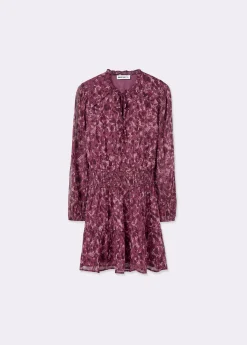 Vestido smock cintura estampado brillo*Brownie Sale