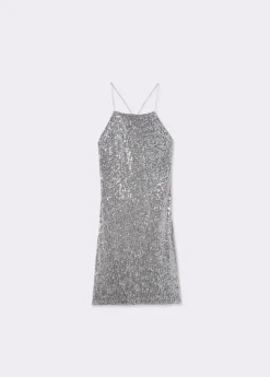 Vestido tirantes lentejuelas plateadas*Brownie Hot